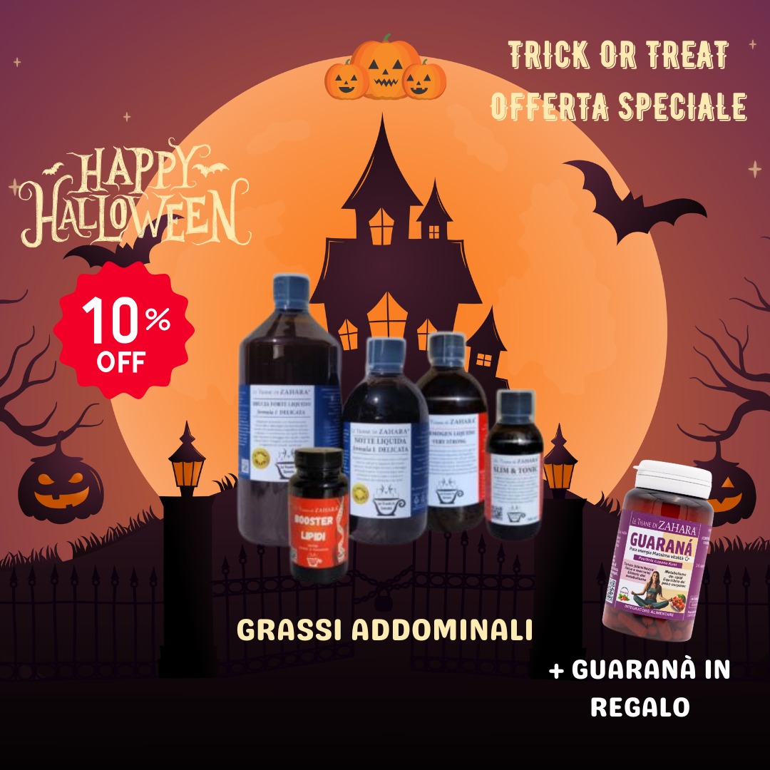 Offerta Halloween Grassi Addominali Formula 1 Liquido Delicata con Guaranà in regalo