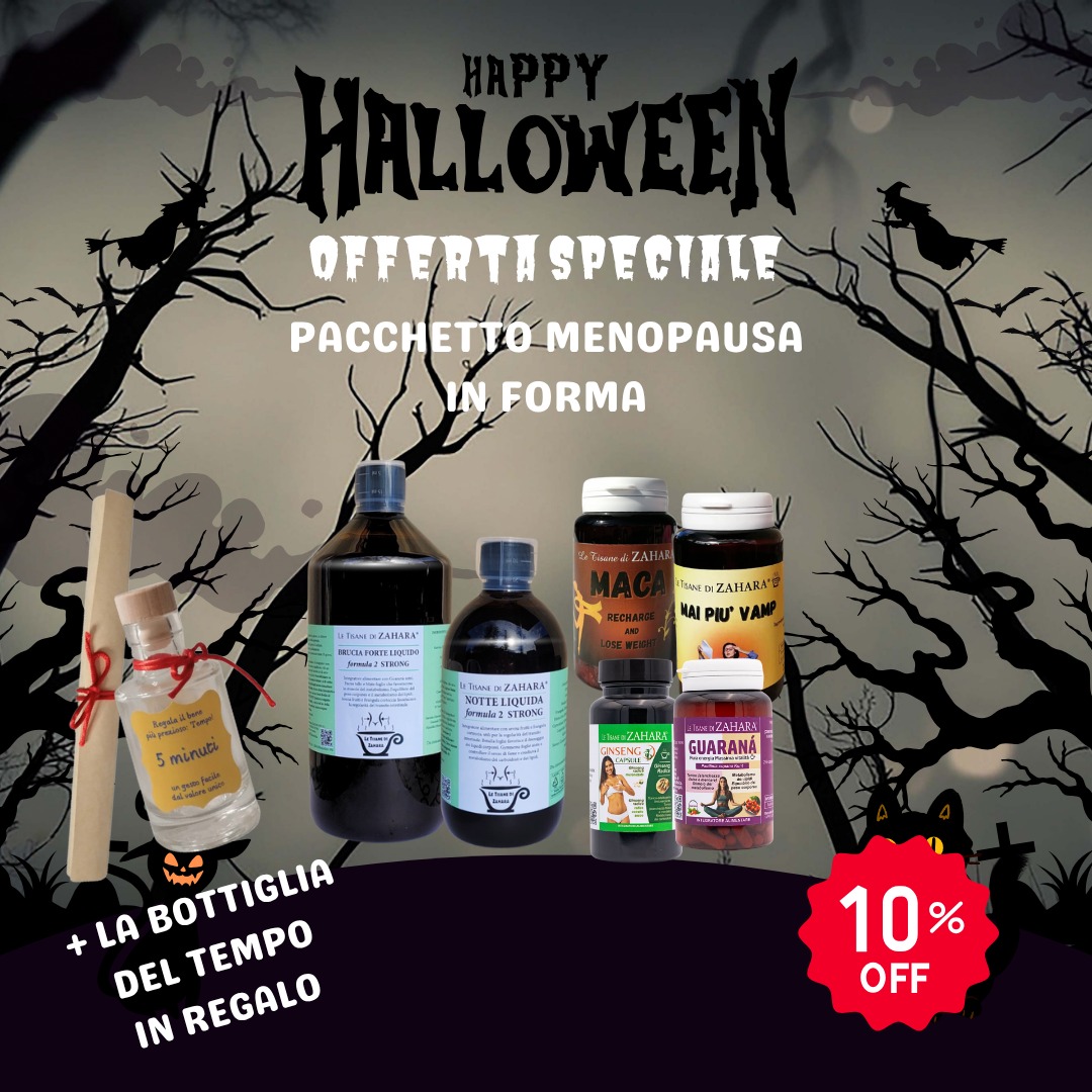 Offerta Halloween Pacchetto Menopausa in Forma Formula 2 Strong con Bottiglia del tempo in regalo